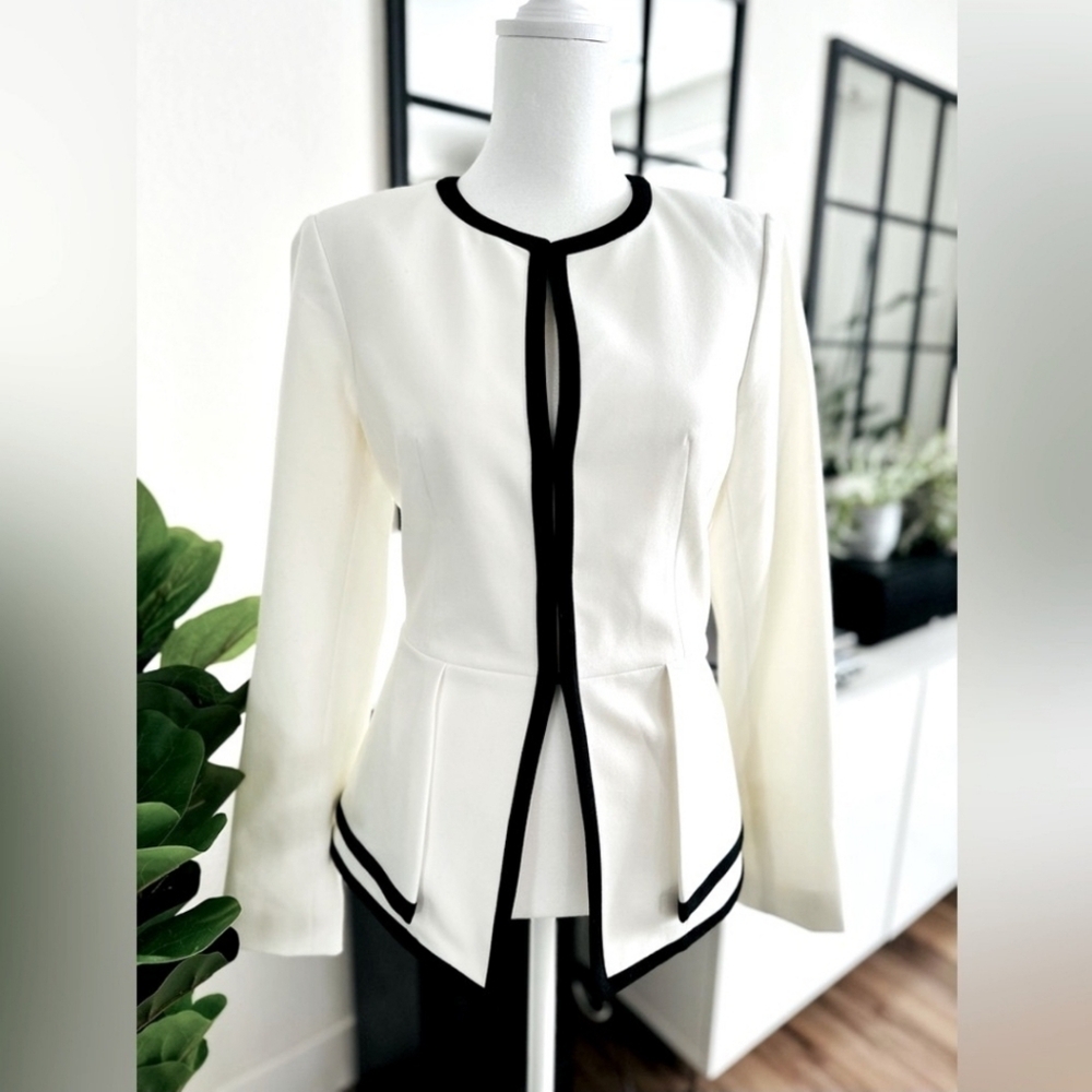 Calvin Klein White and Black Blazers with Tailored Fit